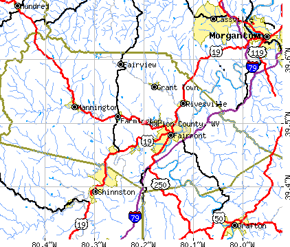 Marion County, WV map