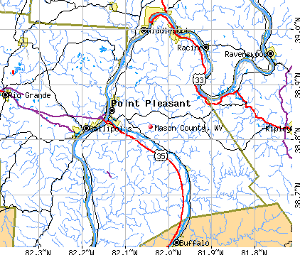 Mason County, WV map
