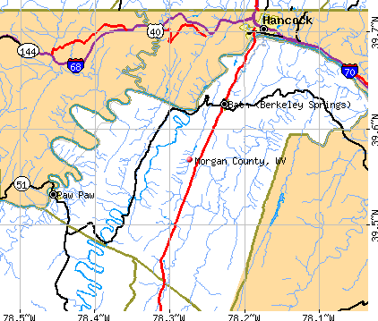Morgan County, WV map