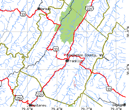 Pendleton County, WV map