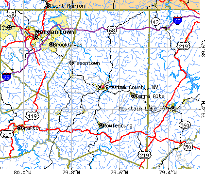 Preston County, WV map
