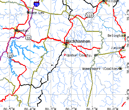 Upshur County, WV map