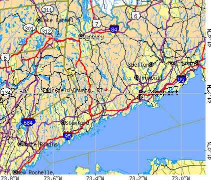 Fairfield County, CT map