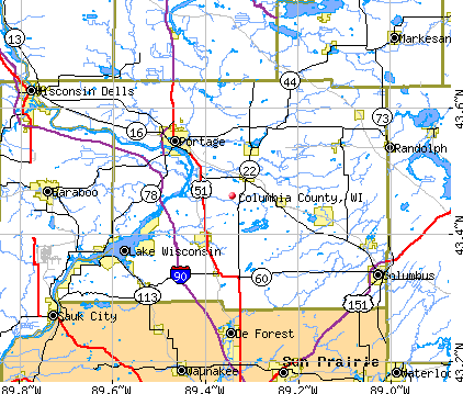 Columbia County, WI map
