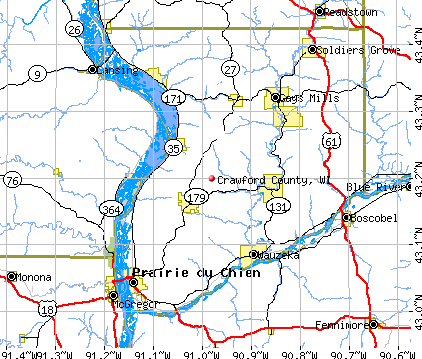 Crawford County, WI map