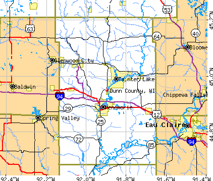 Dunn County, WI map