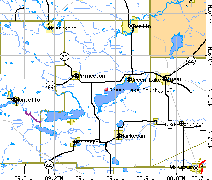 Green Lake County, WI map