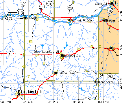 Iowa County, WI map