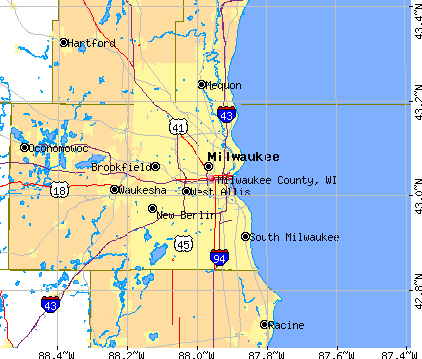 Milwaukee County, WI map