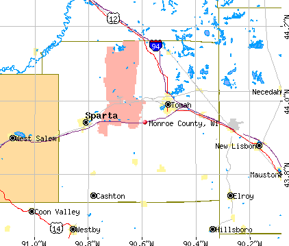 Monroe County, WI map