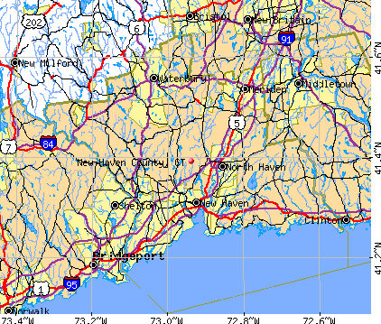 New Haven County, CT map