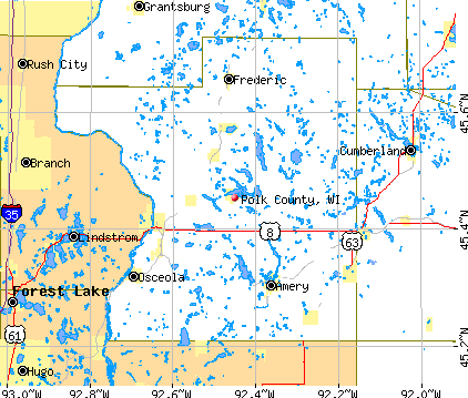 Polk County, WI map