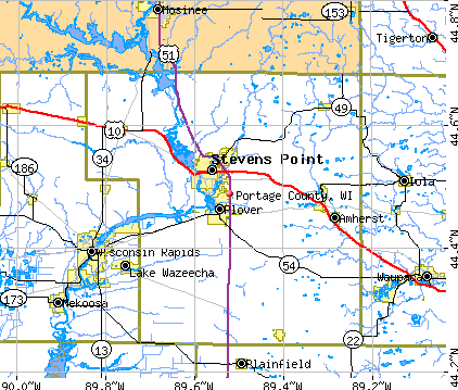 Portage County, WI map