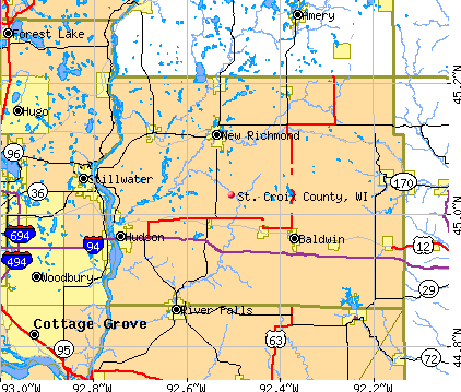 St. Croix County, WI map