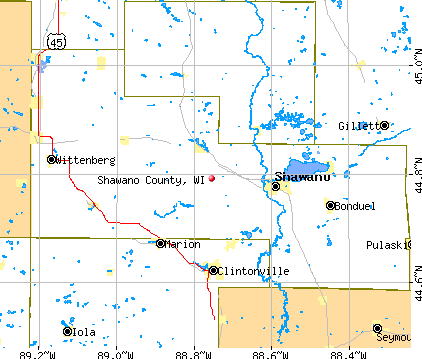 Shawano County, WI map