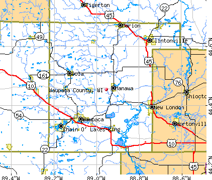 Waupaca County, WI map