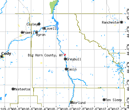 Big Horn County, WY map