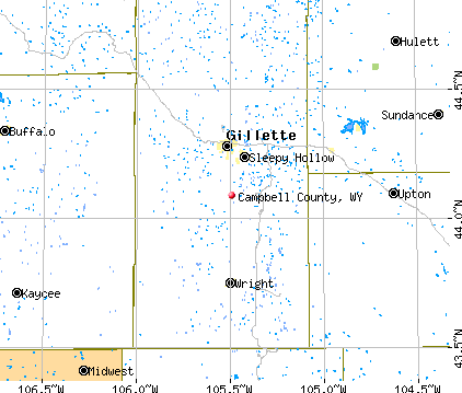 Campbell County, WY map