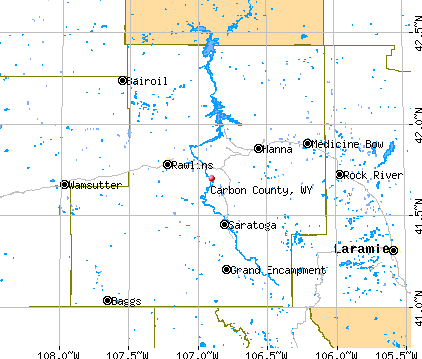 Carbon County, WY map
