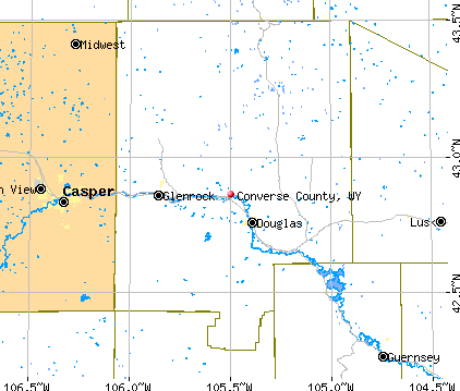 Converse County, WY map