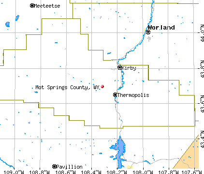 Hot Springs County, WY map