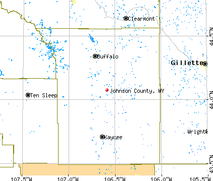 Johnson County, WY map