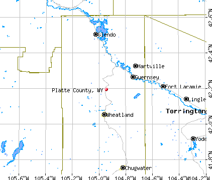 Platte County, WY map