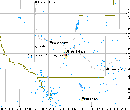 Sheridan County, WY map