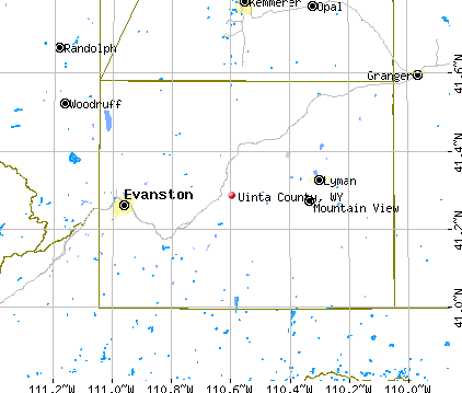 Uinta County, WY map