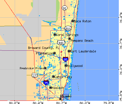 Broward County, FL map. General Map; Google Map; MSN Map