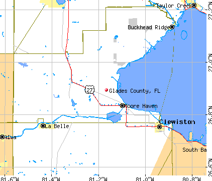 Glades County, FL map