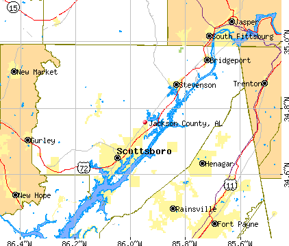 Jackson County, AL map