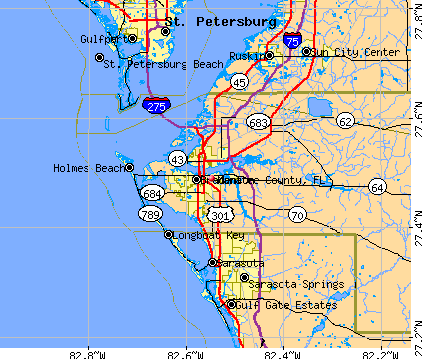 Manatee County, FL map