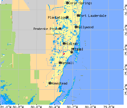 Miami-Dade County, FL map