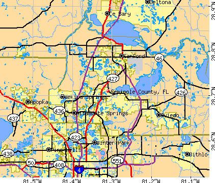 Seminole County, FL map