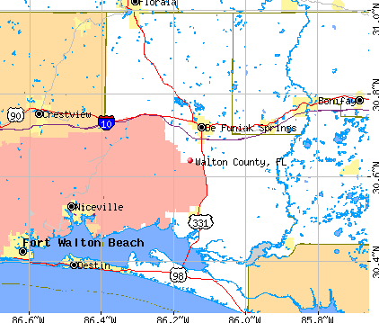 Walton County, FL map