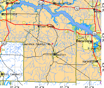 Lawrence County, AL map