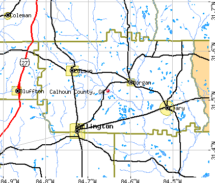 Calhoun County, GA map
