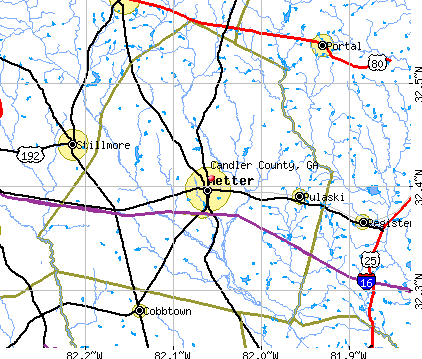 Candler County, GA map