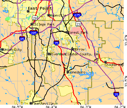 Clayton County, GA map