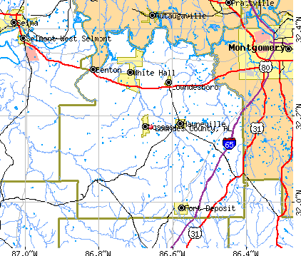 Lowndes County, AL map