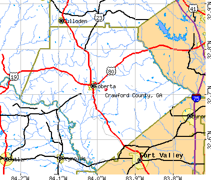 Crawford County, GA map