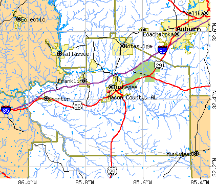 Macon County, AL map