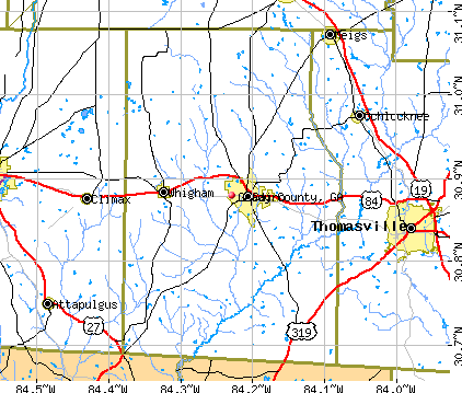 Grady County, GA map