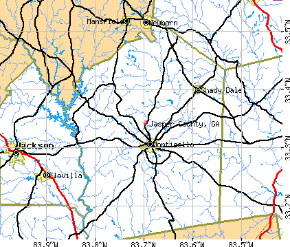 Jasper County, GA map