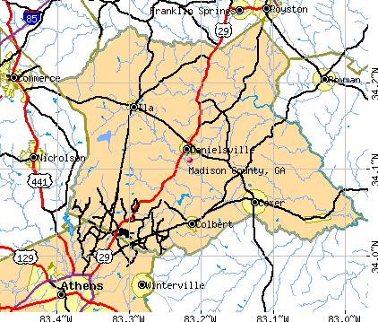 Madison County, GA map