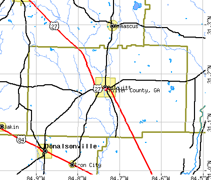 Miller County, GA map