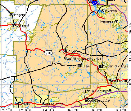 Paulding County, GA map
