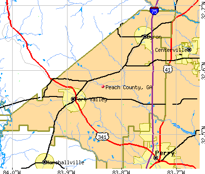 Peach County, GA map