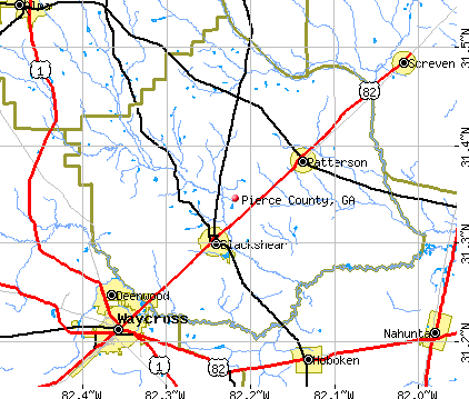 Pierce County, GA map